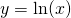 Rendered by QuickLaTeX.com y=\ln(x)