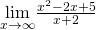 \underset{x\to \infty }{\text{lim}}\frac{{x}^{2}-2x+5}{x+2}