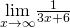 \underset{x\to \infty }{\text{lim}}\frac{1}{3x+6}