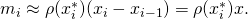 Rendered by QuickLaTeX.com {m}_{i}\approx \rho ({x}_{i}^{*})({x}_{i}-{x}_{i-1})=\rho ({x}_{i}^{*})\text{Δ}x.