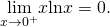 Rendered by QuickLaTeX.com \underset{x\to {0}^{+}}{\text{lim}}x\text{ln}x=0.