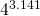 4^{3.141}
