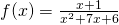 f(x)=\frac{x+1}{{x}^{2}+7x+6}