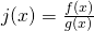 Rendered by QuickLaTeX.com j(x)=\frac{f(x)}{g(x)}