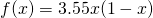 Rendered by QuickLaTeX.com f(x)=3.55x(1-x)