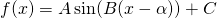 Rendered by QuickLaTeX.com f(x)=A \sin(B(x-\alpha))+C
