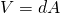 Rendered by QuickLaTeX.com V=d·A