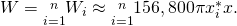 Rendered by QuickLaTeX.com W=\underset{i=1}{\overset{n}{\text{∑}}}{W}_{i}\approx \underset{i=1}{\overset{n}{\text{∑}}}156,800\pi {x}_{i}^{*}\text{Δ}x.