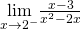 \underset{x\to 2^-}{\lim}\frac{x-3}{x^2-2x}