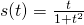 s(t)=\frac{t}{1+t^2}