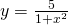 y=\frac{5}{1+{x}^{2}}