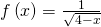 f\left(x\right)=\frac{1}{\sqrt{4-x}}