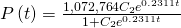 P\left(t\right)=\frac{1,072,764{C}_{2}{e}^{0.2311t}}{1+{C}_{2}{e}^{0.2311t}}