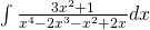 \int \frac{3{x}^{2}+1}{{x}^{4}-2{x}^{3}-{x}^{2}+2x}dx