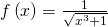 f\left(x\right)=\frac{1}{\sqrt{{x}^{3}+1}}