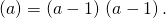 \text{Γ}\left(a\right)=\left(a-1\right)\text{Γ}\left(a-1\right).