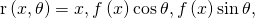 Rendered by QuickLaTeX.com \text{r}\left(x,\theta \right)=〈x,f\left(x\right)\text{cos}\phantom{\rule{0.2em}{0ex}}\theta ,f\left(x\right)\text{sin}\phantom{\rule{0.2em}{0ex}}\theta 〉,