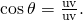 Rendered by QuickLaTeX.com \text{cos}\phantom{\rule{0.2em}{0ex}}\theta =\frac{\text{u}·\text{v}}{‖\text{u}‖‖\text{v}‖}.