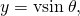 Rendered by QuickLaTeX.com y=‖\text{v}‖\text{sin}\phantom{\rule{0.2em}{0ex}}\theta ,