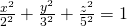 Rendered by QuickLaTeX.com \frac{{x}^{2}}{{2}^{2}}+\frac{{y}^{2}}{{3}^{2}}+\frac{{z}^{2}}{{5}^{2}}=1