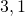 〈3,1〉