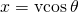 Rendered by QuickLaTeX.com x=‖\text{v}‖\text{cos}\phantom{\rule{0.2em}{0ex}}\theta