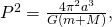 Rendered by QuickLaTeX.com {P}^{2}=\frac{4{\pi }^{2}{a}^{3}}{G\left(m+M\right)},