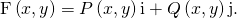 Rendered by QuickLaTeX.com \text{F}\left(x,y\right)=P\left(x,y\right)\text{i}+Q\left(x,y\right)\text{j}.