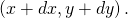 \left(x+dx,y+dy\right).