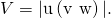 Rendered by QuickLaTeX.com V=|\text{u}·\left(\text{v}\phantom{\rule{0.2em}{0ex}}×\phantom{\rule{0.2em}{0ex}}\text{w}\right)|.