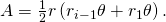Rendered by QuickLaTeX.com \text{Δ}A=\frac{1}{2}\text{Δ}r\left({r}_{i-1}\text{Δ}\theta +{r}_{1}\text{Δ}\theta \right).