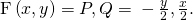 Rendered by QuickLaTeX.com \text{F}\left(x,y\right)=〈P,Q〉=〈-\frac{y}{2},\frac{x}{2}〉.