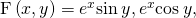 \text{F}\left(x,y\right)=〈{e}^{x}\text{sin}\phantom{\rule{0.2em}{0ex}}y,{e}^{x}\text{cos}\phantom{\rule{0.2em}{0ex}}y〉,