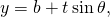 y=b+t\phantom{\rule{0.2em}{0ex}}\text{sin}\phantom{\rule{0.2em}{0ex}}\theta ,