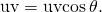 Rendered by QuickLaTeX.com \text{u}·\text{v}=‖\text{u}‖‖\text{v}‖\text{cos}\phantom{\rule{0.2em}{0ex}}\theta .