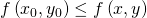 Rendered by QuickLaTeX.com f\left({x}_{0},{y}_{0}\right)\le f\left(x,y\right)