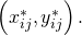 Rendered by QuickLaTeX.com \left({x}_{ij}^{*},{y}_{ij}^{*}\right).