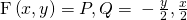 \text{F}\left(x,y\right)=〈P,Q〉=〈-\frac{y}{2},\frac{x}{2}〉