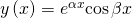 Rendered by QuickLaTeX.com y\left(x\right)={e}^{\alpha x}\text{cos}\phantom{\rule{0.1em}{0ex}}\beta x