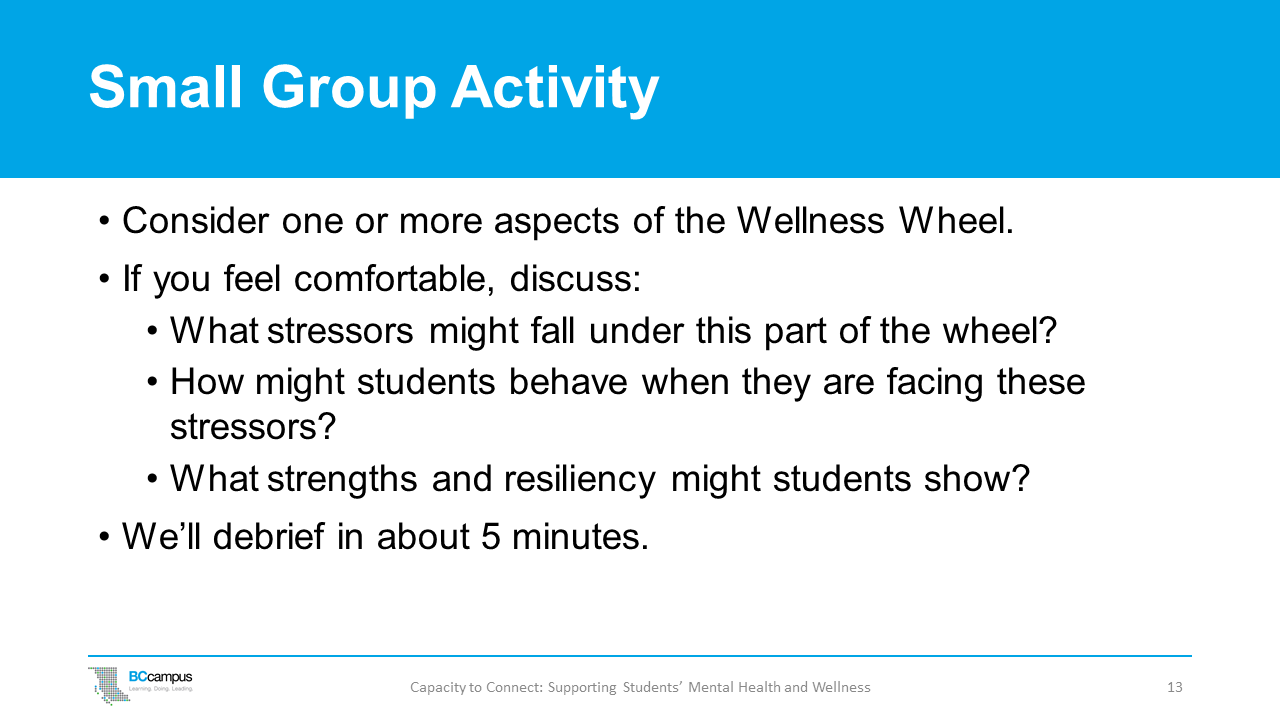 slide 13: small group activity