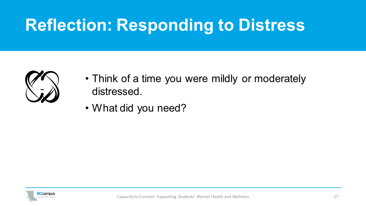 slide 27: reflection: responding to distress