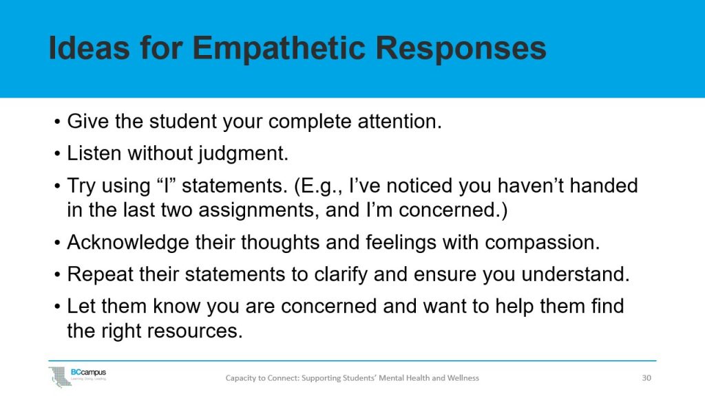 The Second R: Responding – Capacity to Connect: Supporting Students ...