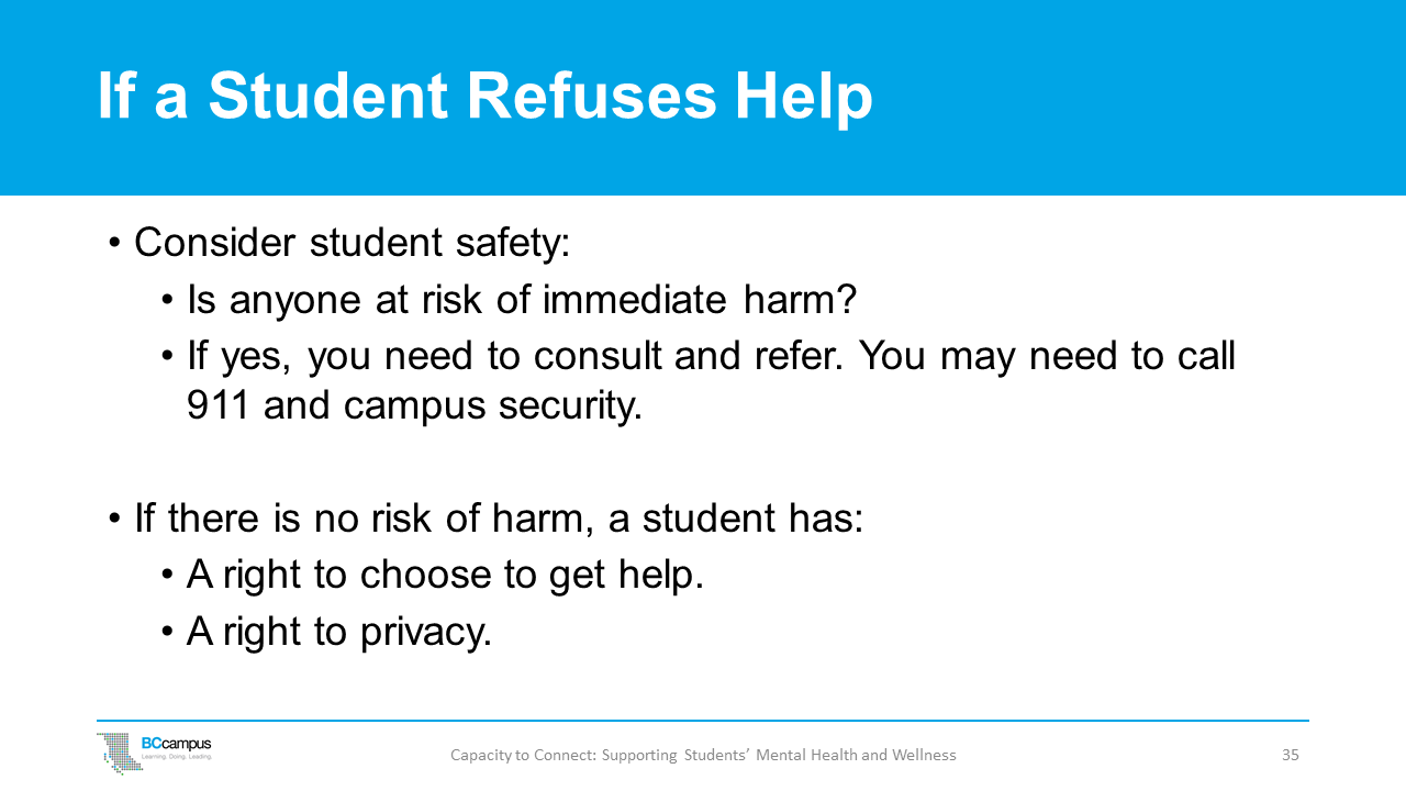 slide 35: if a student refuses help