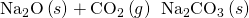 Rendered by QuickLaTeX.com {\text{Na}}_{2}\text{O}\left(s\right)+{\text{CO}}_{2}\left(g\right)\phantom{\rule{0.2em}{0ex}}⟶\phantom{\rule{0.2em}{0ex}}{\text{Na}}_{2}{\text{CO}}_{3}\left(s\right)