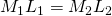 Rendered by QuickLaTeX.com {M}_{1}{L}_{1}={M}_{2}{L}_{2}