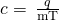 Rendered by QuickLaTeX.com c=\phantom{\rule{0.2em}{0ex}}\frac{q}{\text{m}\text{Δ}\text{T}}