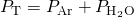 Rendered by QuickLaTeX.com {P}_{\text{T}}={P}_{\text{Ar}}+{P}_{{\text{H}}_{2}\text{O}}