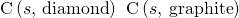 Rendered by QuickLaTeX.com \text{C}\left(s,\phantom{\rule{0.2em}{0ex}}\text{diamond}\right)\phantom{\rule{0.2em}{0ex}}⟶\phantom{\rule{0.2em}{0ex}}\text{C}\left(s,\phantom{\rule{0.2em}{0ex}}\text{graphite}\right)