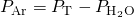 Rendered by QuickLaTeX.com {P}_{\text{Ar}}={P}_{\text{T}}-{P}_{{\text{H}}_{2}\text{O}}