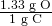 Rendered by QuickLaTeX.com \frac{\text{1.33 g O}}{\text{1 g C}}